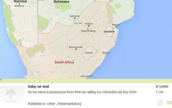 Sudafrica, madre prova a vendere il figlio su internet per 330 euro
