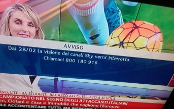 SKY avviso interruzione visione canali, il messaggio dell’assistenza telefonica