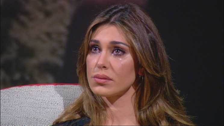 Belen Rodriguez in lacrime