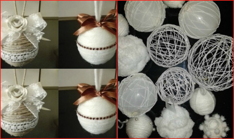 Decorazioni natalizie 2016 fai da te originali: palline di natale ... Oggetti natalizi fai da te