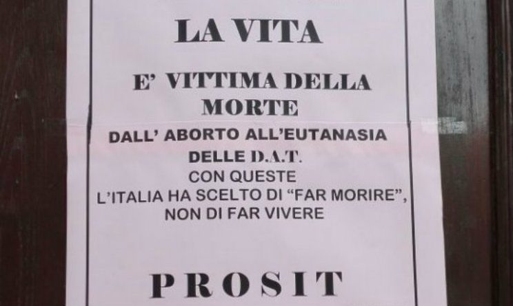 Biotestamento proteste chiese in molise