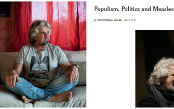 New York Times contro Movimento 5 Stelle, Beppe Grillo: “Vaccino per le ca**ate dei giornalisti”