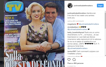 Paolo Limiti è morto, Justine Mattera su Instagram: “A te che mi hai amato” (FOTO)