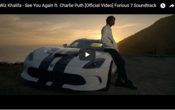 Youtube, “See you again” di Wiz Khalifa e Charlie Puth è il nuovo video con più visualizzazioni