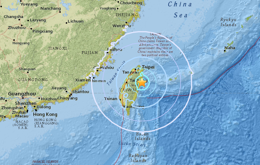Terremoto di magnitudo 6.1 colpisce Taiwan Terremoto di magnitudo 6.1 colpisce Taiwan