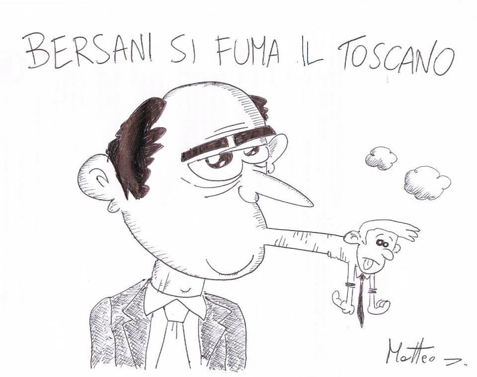 Vignetta Bersani e Renzi