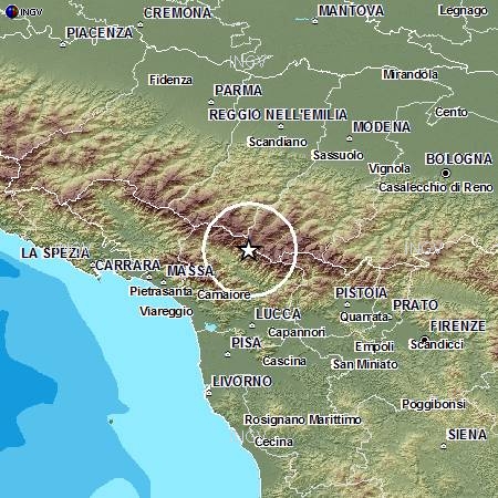 Terremoto Toscana Oggi