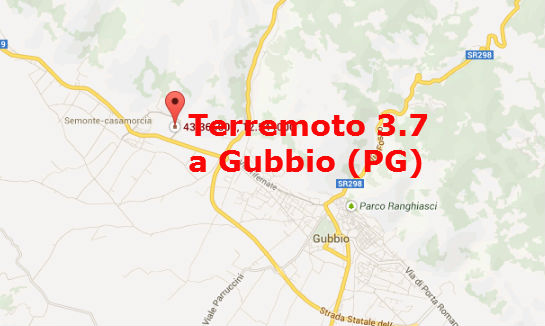 Terremoto Oggi a Gubbio