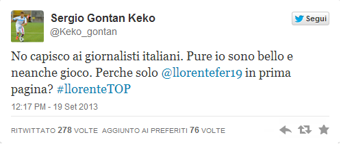 Tweet Keko Catania