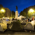l'acampada Roma Porta Pia