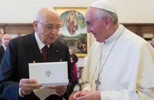 Papa Bergoglio e Napolitano