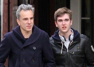 Daniel Day Lewis spotted out and about with his son Gabriel, later he was seen alone at the park