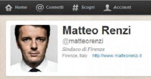 Renzi su Twitter