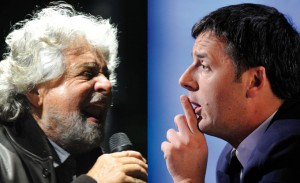 La sfida Grillo e Renzi