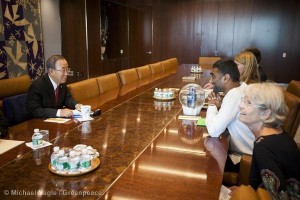 Ban Ki-moon receives Greenpeace delegation