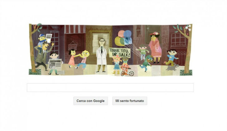 Jonas Salk doodle Google 2014