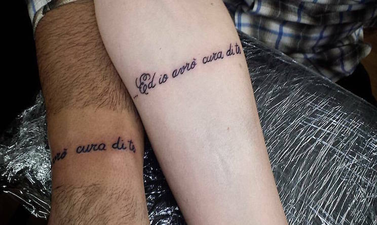 aldo palmeri e alessia cammarota stesso tatuaggio