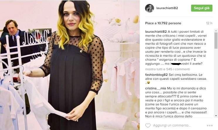 laura chiatti capelli, laura chiatti pitti bimbo, laura chiatti, laura chiatti colore capelli,