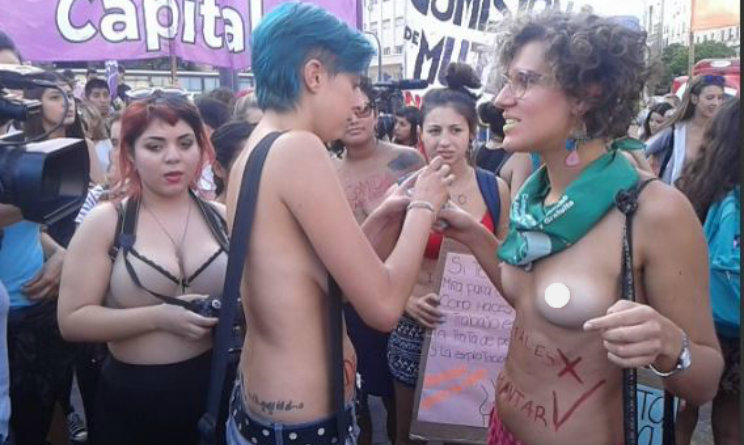 Topless Protest Uncensored