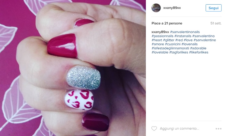 san valentino 2017 nail art, san valentino 2017 nails, san valentino 2017 unghie, unghie gel rosse,