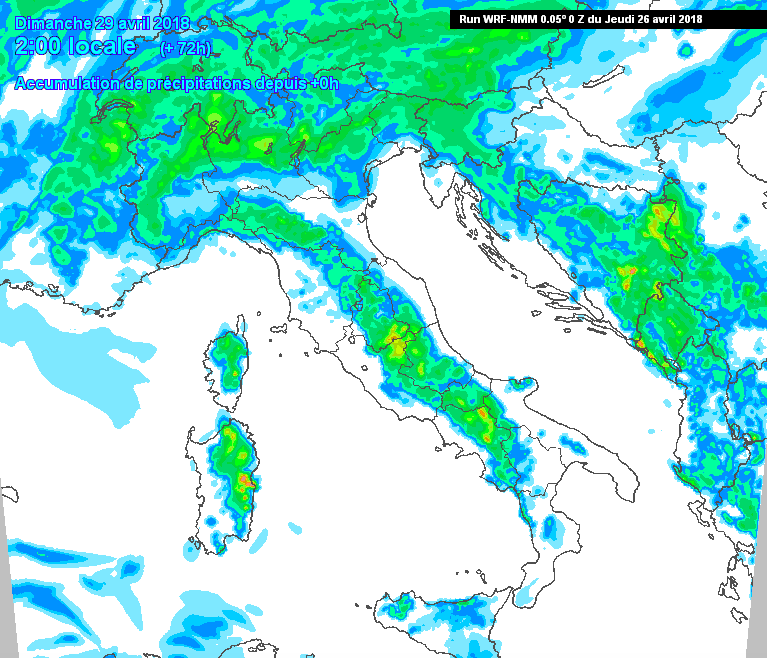 piogge ponte primo maggio 2018
