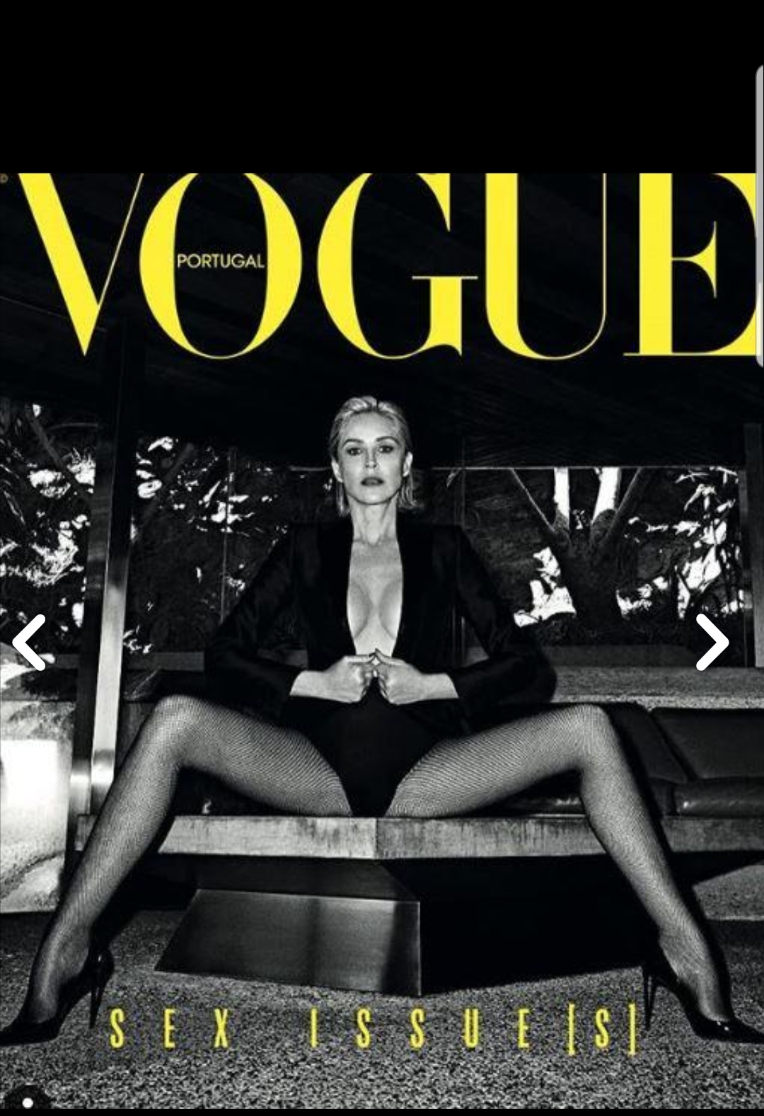 Sharon Stone Scabrosa Gambe Spalancate E Seno Nudo Per Vogue Erotismo Alle Stelle Foto