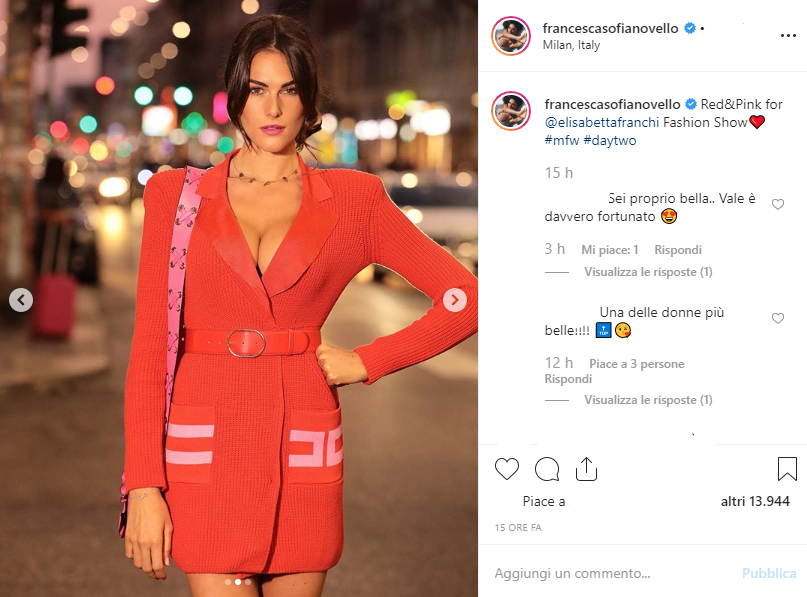 Francesca Sofia Novello Pazzesca Su Instagram Il Decollete E Sublime