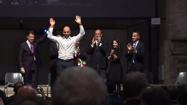 Conte, Di Maio, Zingaretti, Speranzai in Umbria