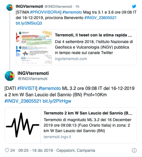 Benevento terremoto