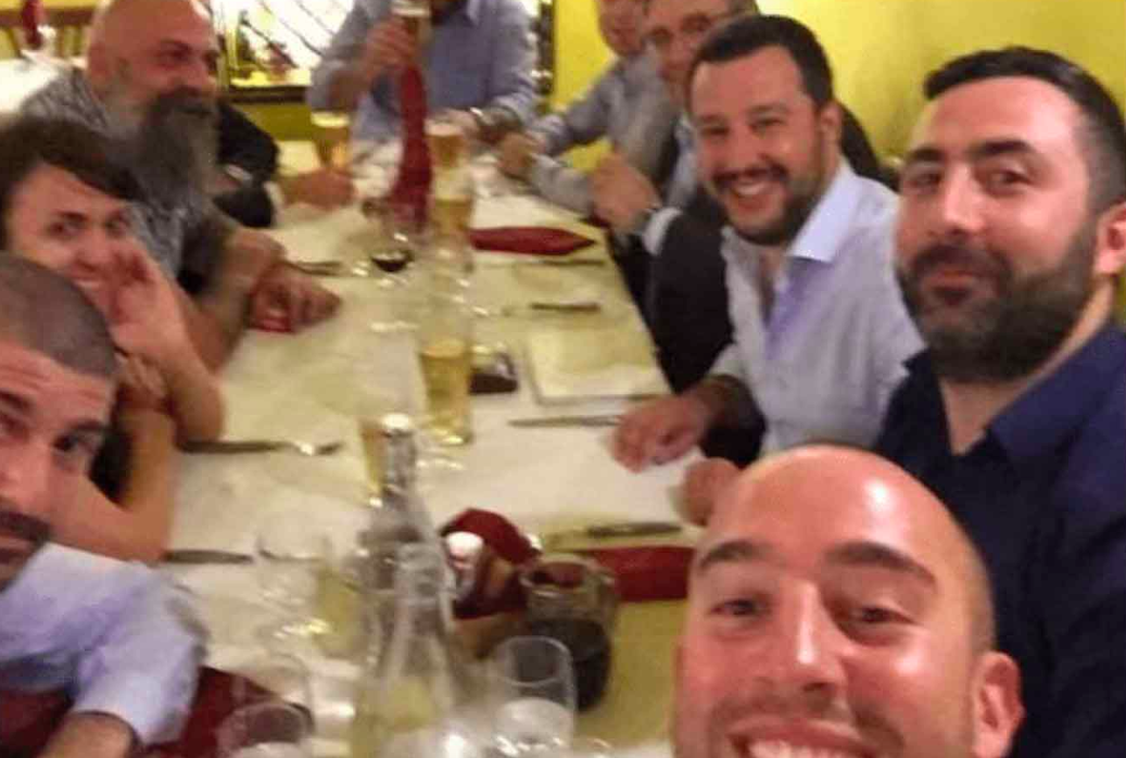 matteo salvini cena casapound