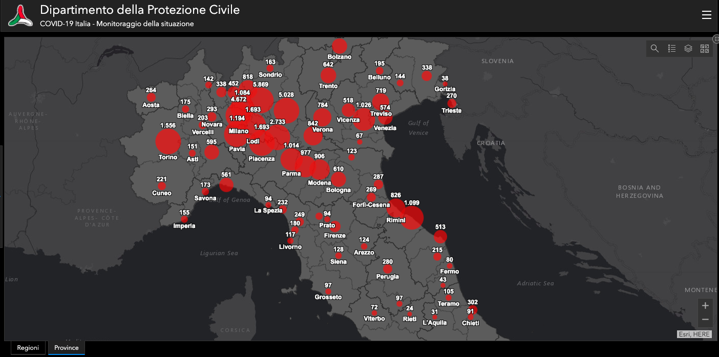 coronavirus in italia oggi