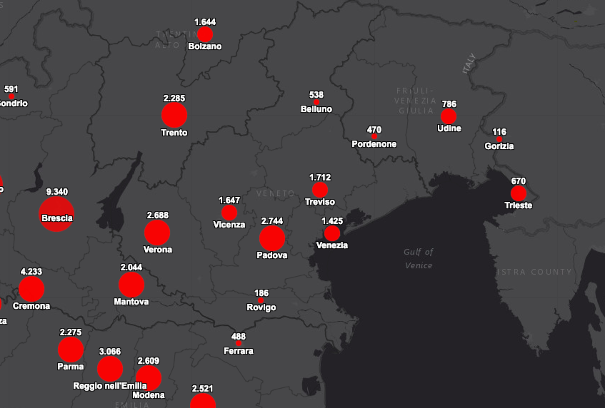 coronavirus in veneto