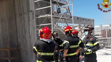 roma incidente cantiere