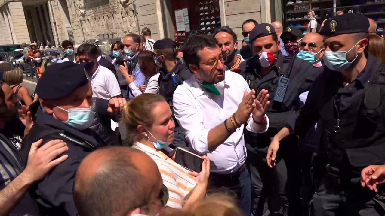 "Non ci sarà la seconda ondata" Salvini senza mascherina