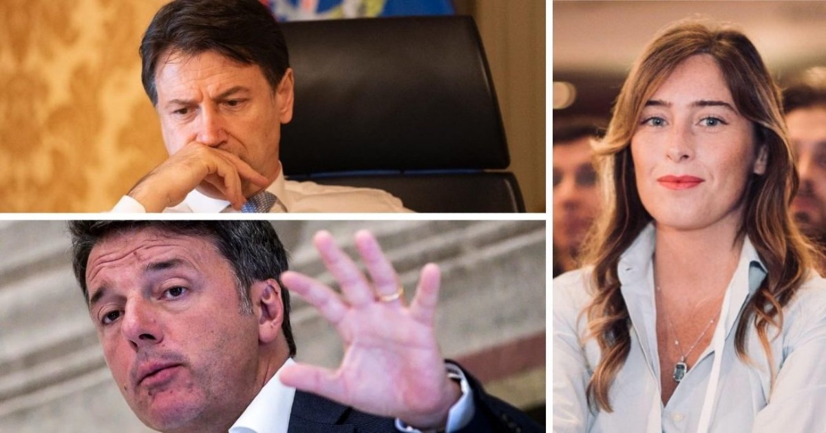 Maria Elena Boschi, Matteo Renzi, Giuseppe Conte 