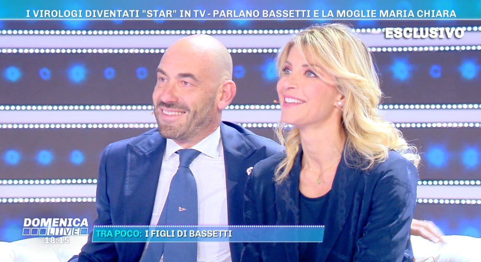 Matteo Bassetti con i capelli foto a "Domenica Live ...