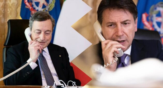 Mario Draghi e Giuseppe Conte 