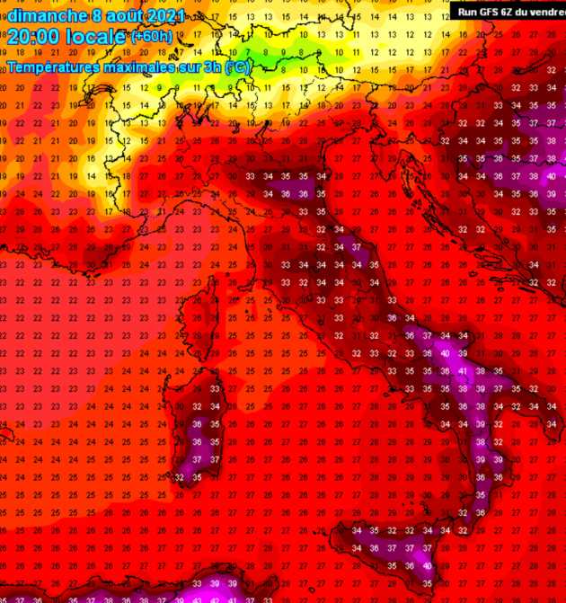 meteo prossimi giorni temperature massime