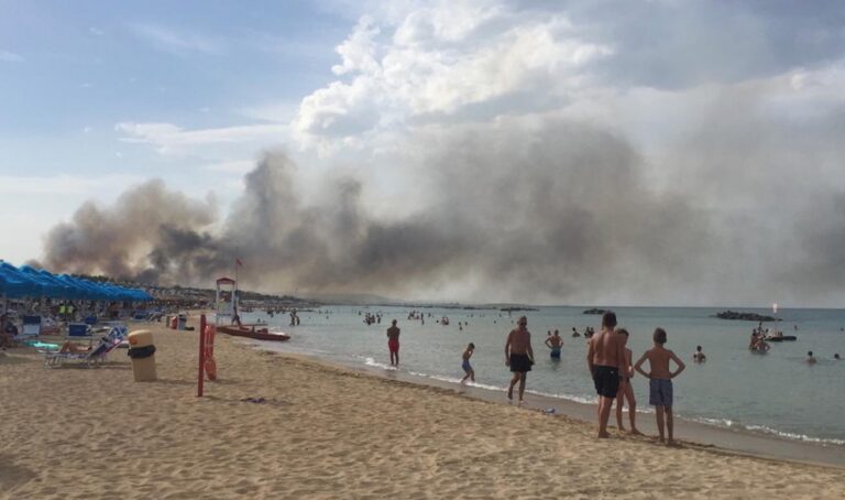 Abruzzo incendio a Pescara, brucia pineta dannunziana: ultime notizie oggi