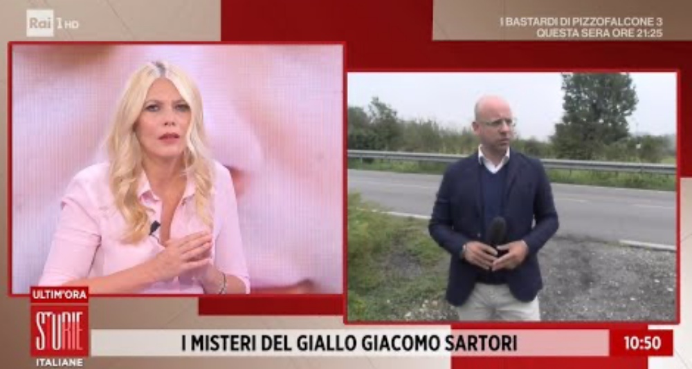 Giacomo Sartori Storie Italiane ultime notizie: "Trovata impronta digitale"