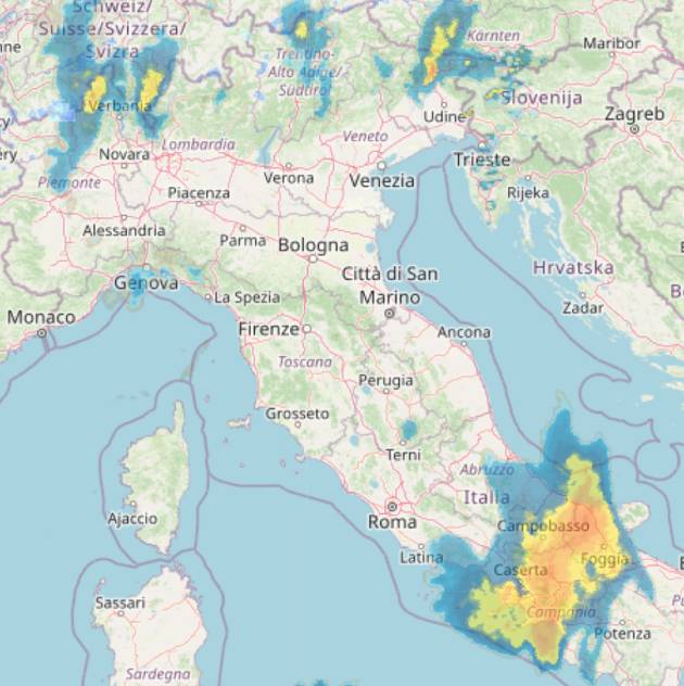 Allerta meteo oggi in Italia