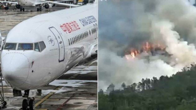 aereo cinese schiantato 
