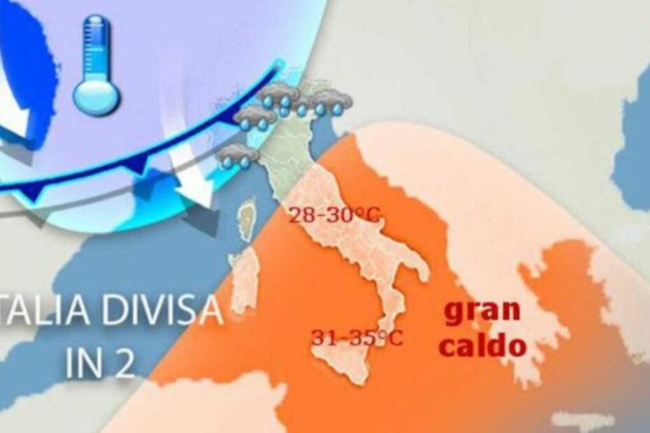 Italia spaccata in due: le previsioni meteo per questo fine settimana