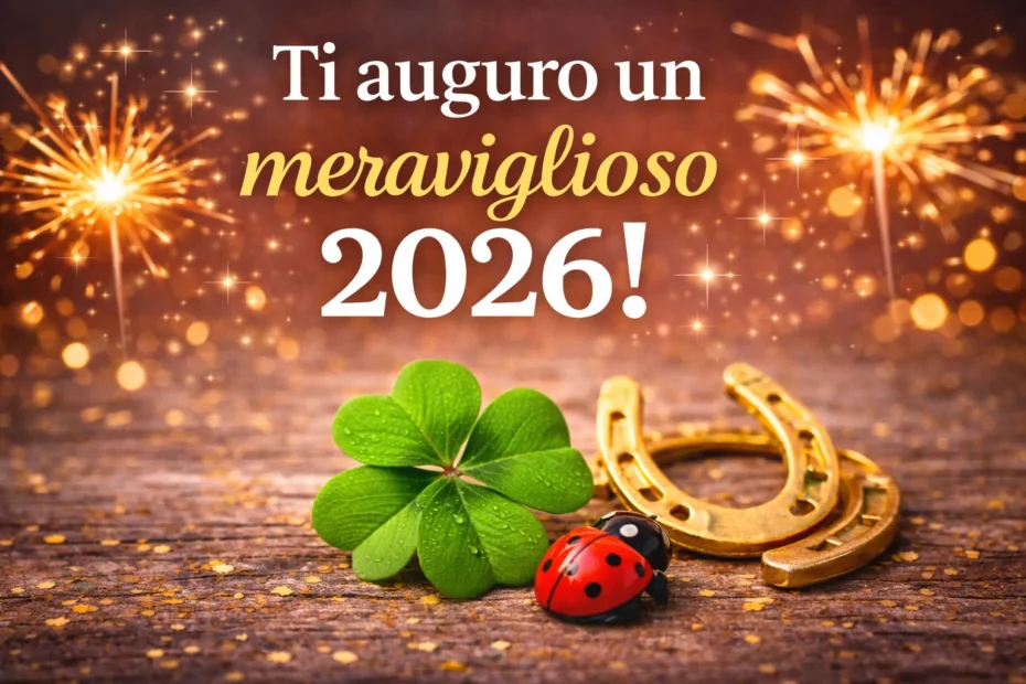 Immagini auguri di buon anno 2026 da inviare 1 gennaio