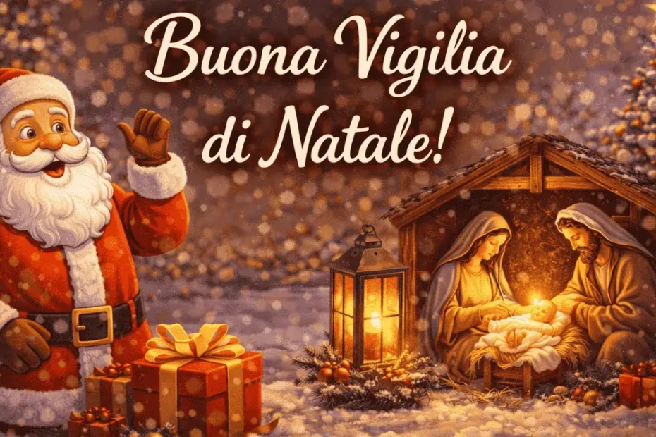 Auguri di Vigilia di Natale 2025: le frasi più belle da inviare prima di mezzanotte