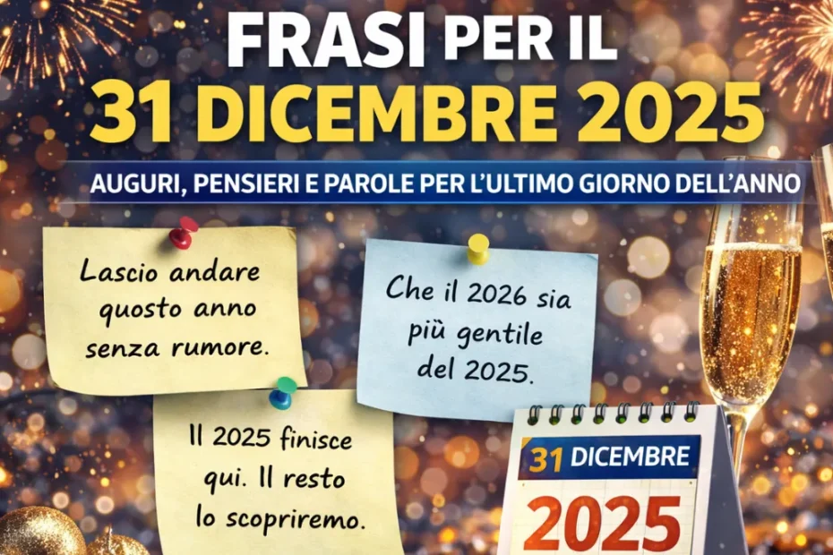 frasi 31 dicembre 2025