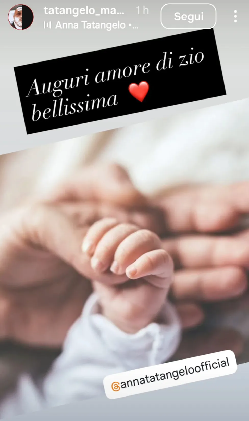 Beatrice, la figlia di Anna Tatangelo e Giacomo Buttaroni