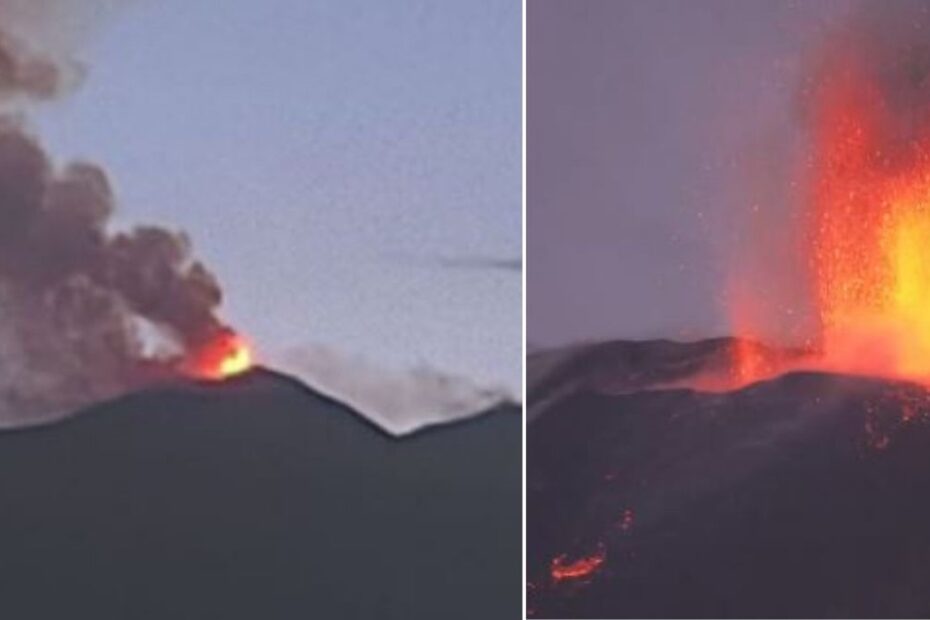 Nuova eruzione dell’Etna, attività stromboliana al Cratere Voragine con emissioni di cenere