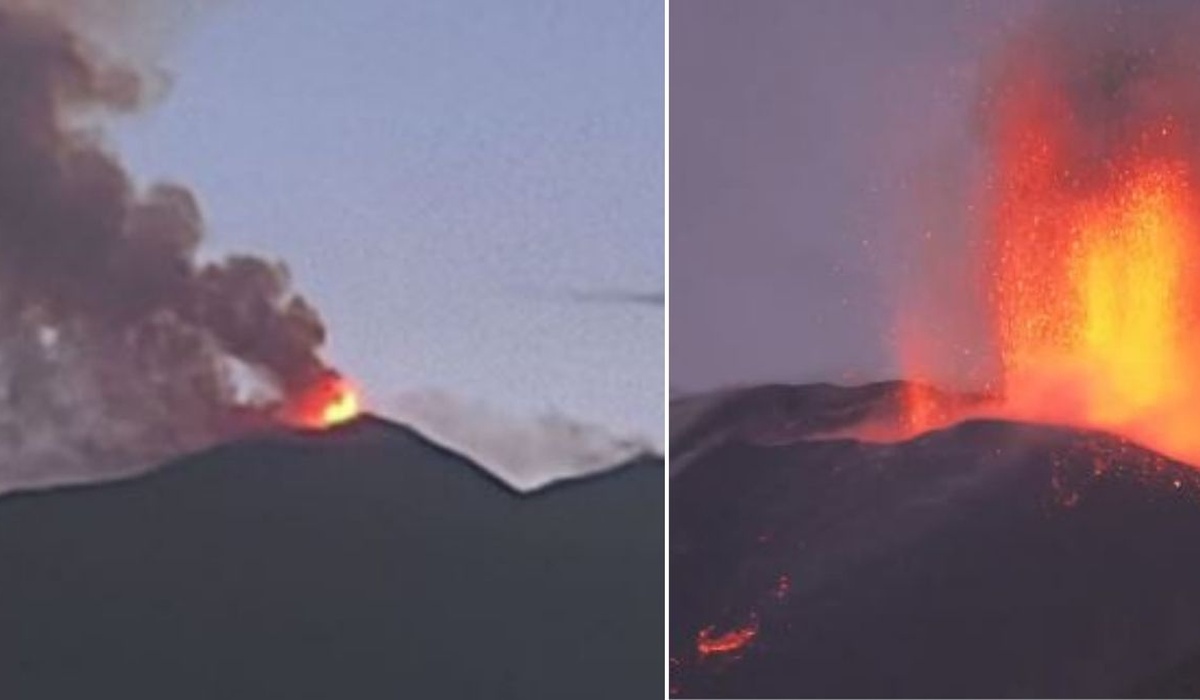 Nuova eruzione dell’Etna, attività stromboliana al Cratere Voragine con emissioni di cenere