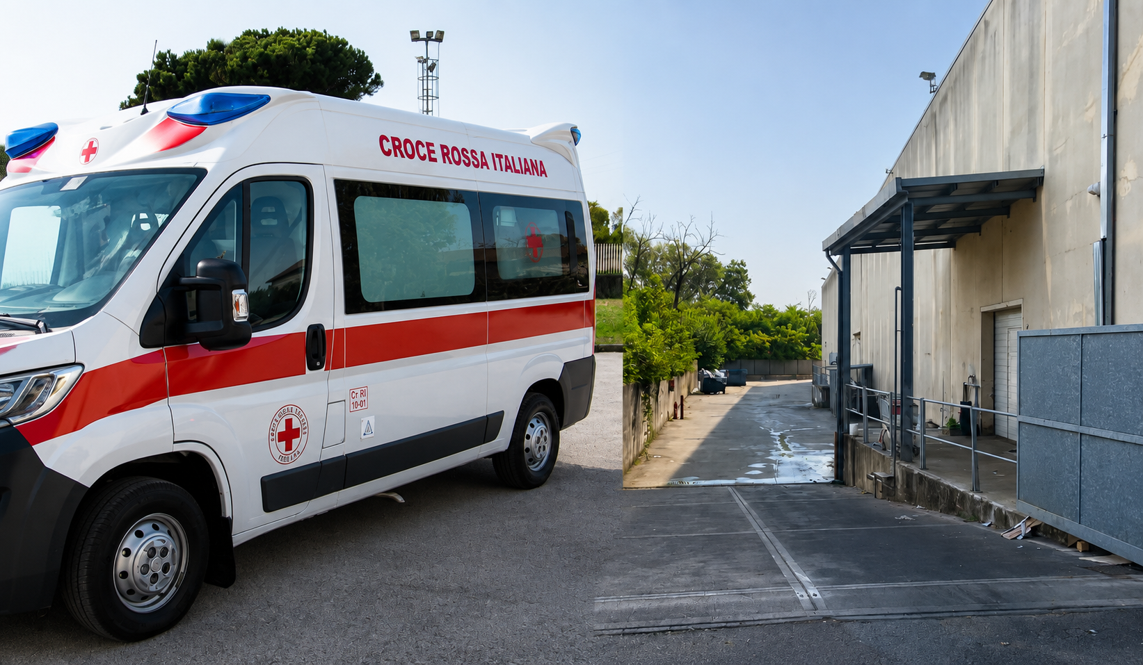 Codogno, il piazzale di carico e scarico dell’IperFamila dove è avvenuta la tragedia